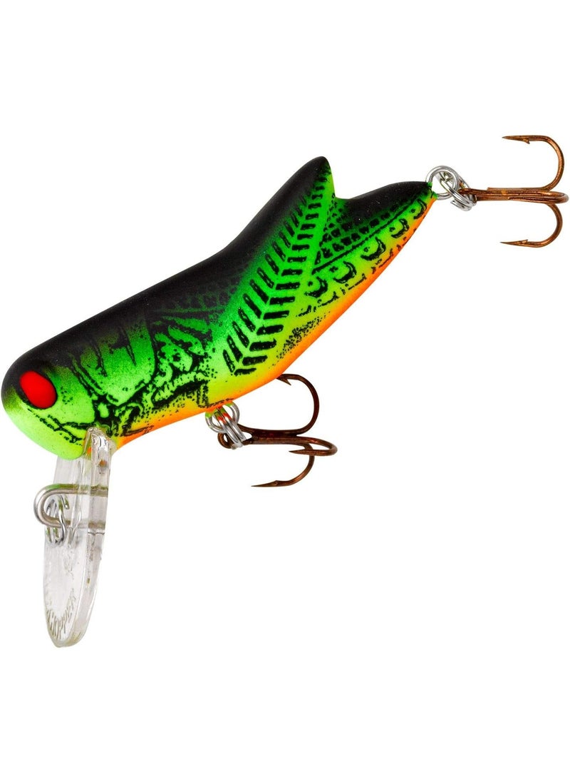 Rebel Lures Crickhopper Cricket/Grasshopper Crankbait Fishing Lure, 1 1/2 Inch, 1/4 Ounce Crickhopper (3/32 oz)