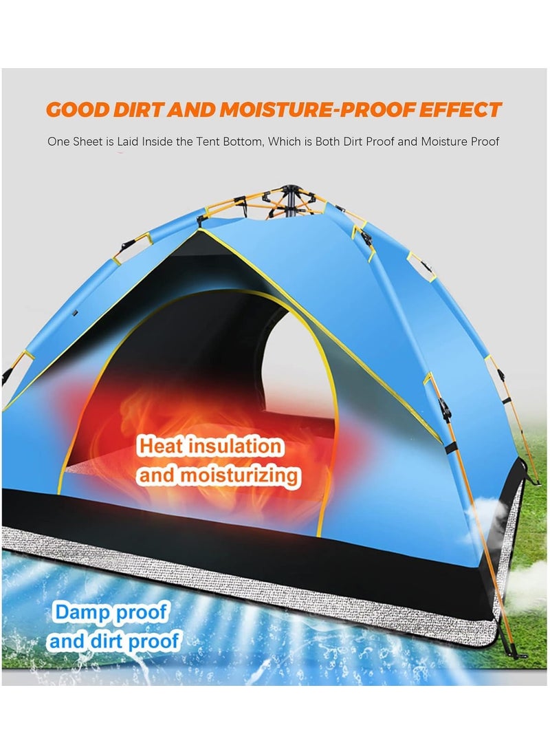 POXEFLIP Aluminum Foil Sleeping Mattress Insulation Mat Pad for Outdoor Camping Picnic Waterproof Foldable Beach Mat 2M x 2M