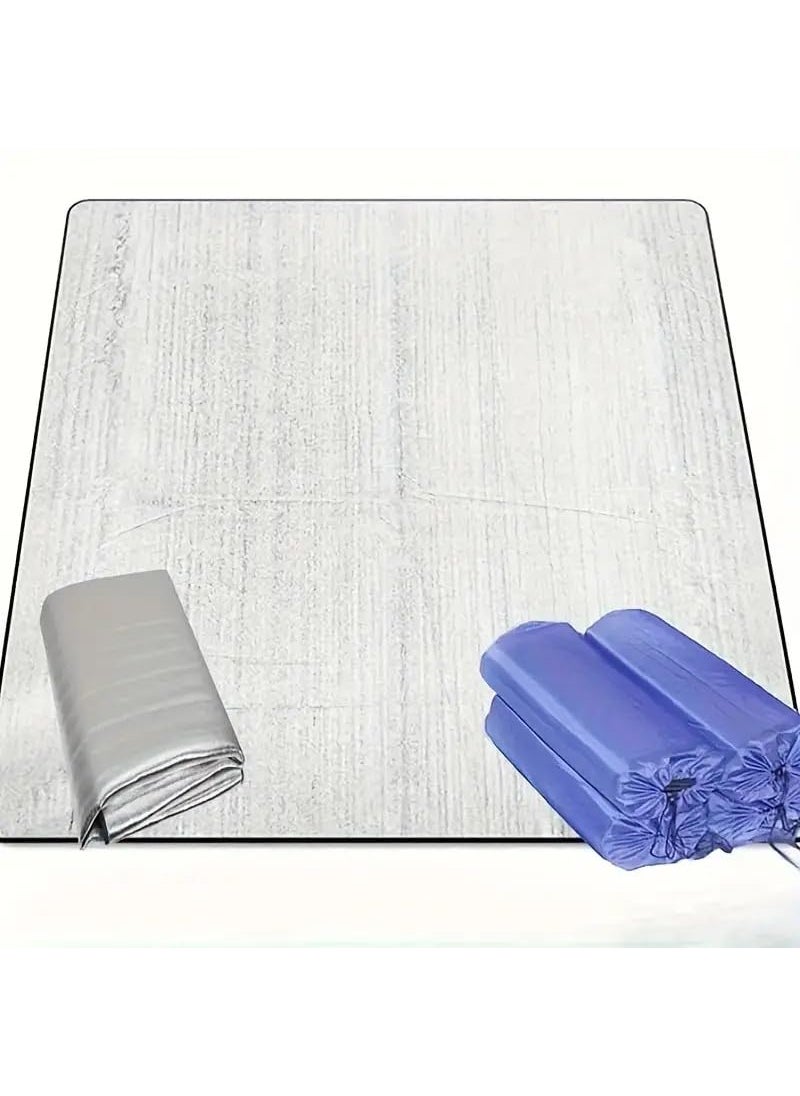 CPEX Aluminum Foil Sleeping Mattress Insulation Mat Pad for Outdoor Camping Picnic Waterproof Foldable Beach Mat 2M x 2M