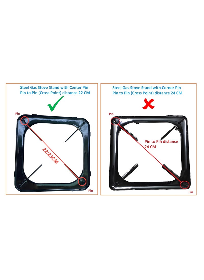 POOJAY Gas Stove Stand Set of 2 Pieces Buterfly Surya Sun Flame