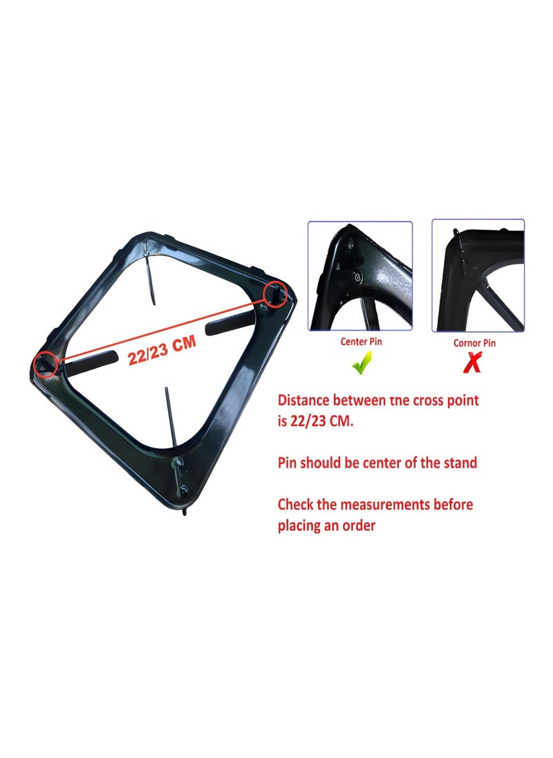 POOJAY Gas Stove Stand Set of 2 Pieces Buterfly Surya Sun Flame