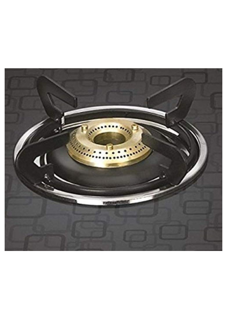 SARFI Gas Stove Pan Support Round Shape Size 15x15x5cm Black Colour MaterialIron Pack of 3 Units