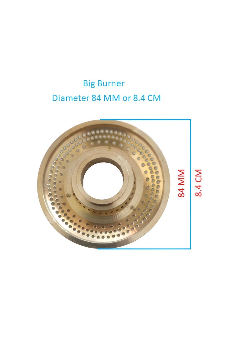 PooJayGas Stove Glass Top Burner Set 1 Big 1 Small
