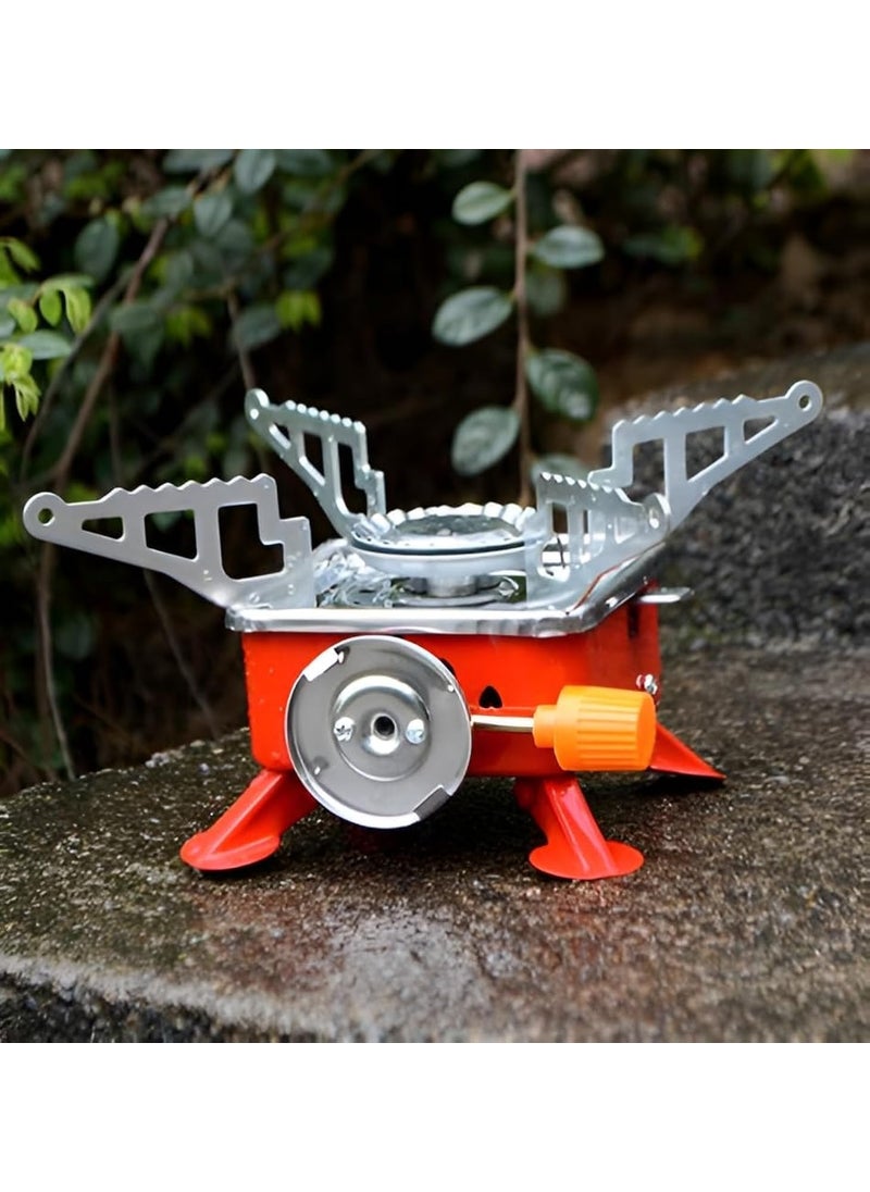 THE VENTI Portable Gas Stove Mini Portable SquareShaped 2800W Gas Butane Burner Camping Stove travelling Stainless Steel Cooking Stove Folding Furnace Stove with Storage Bag