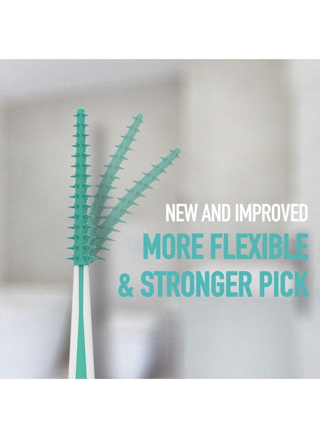 Soft Rubberized Dental Picks Mint Brush Picks, 100 Count (1 Packs, Mint)