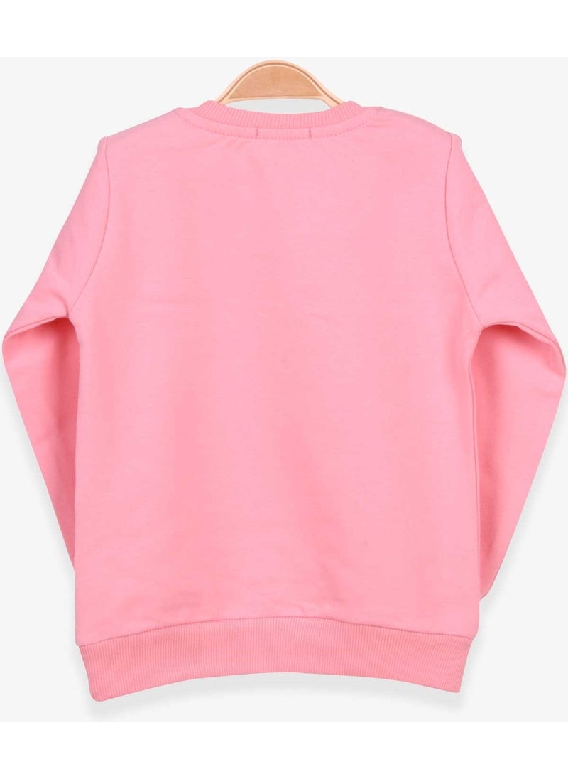 Girls' Sweatshirt Printed Sequin Unicorn Salmon (2-6 Years)