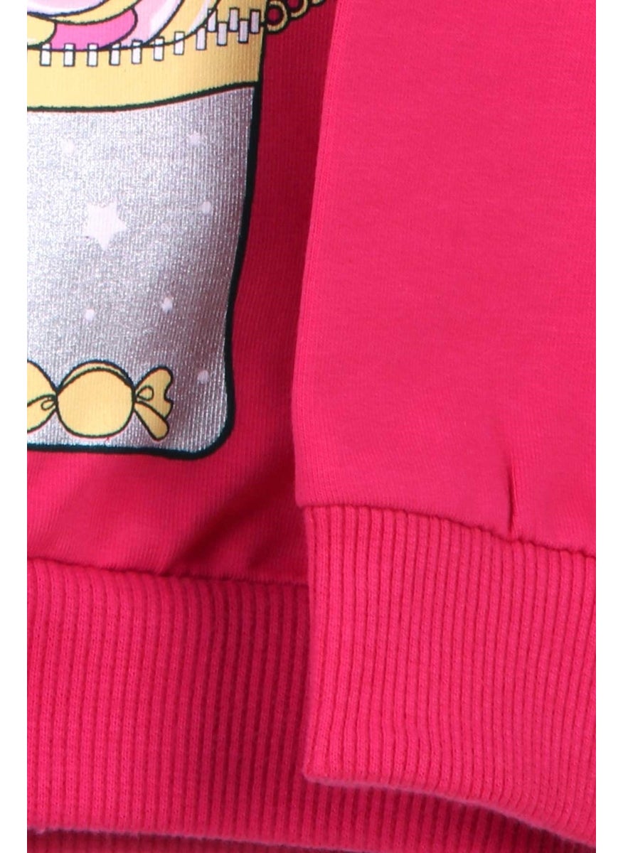 Girls' Sweatshirt Unicorn Fuchsia (2-6 Years)