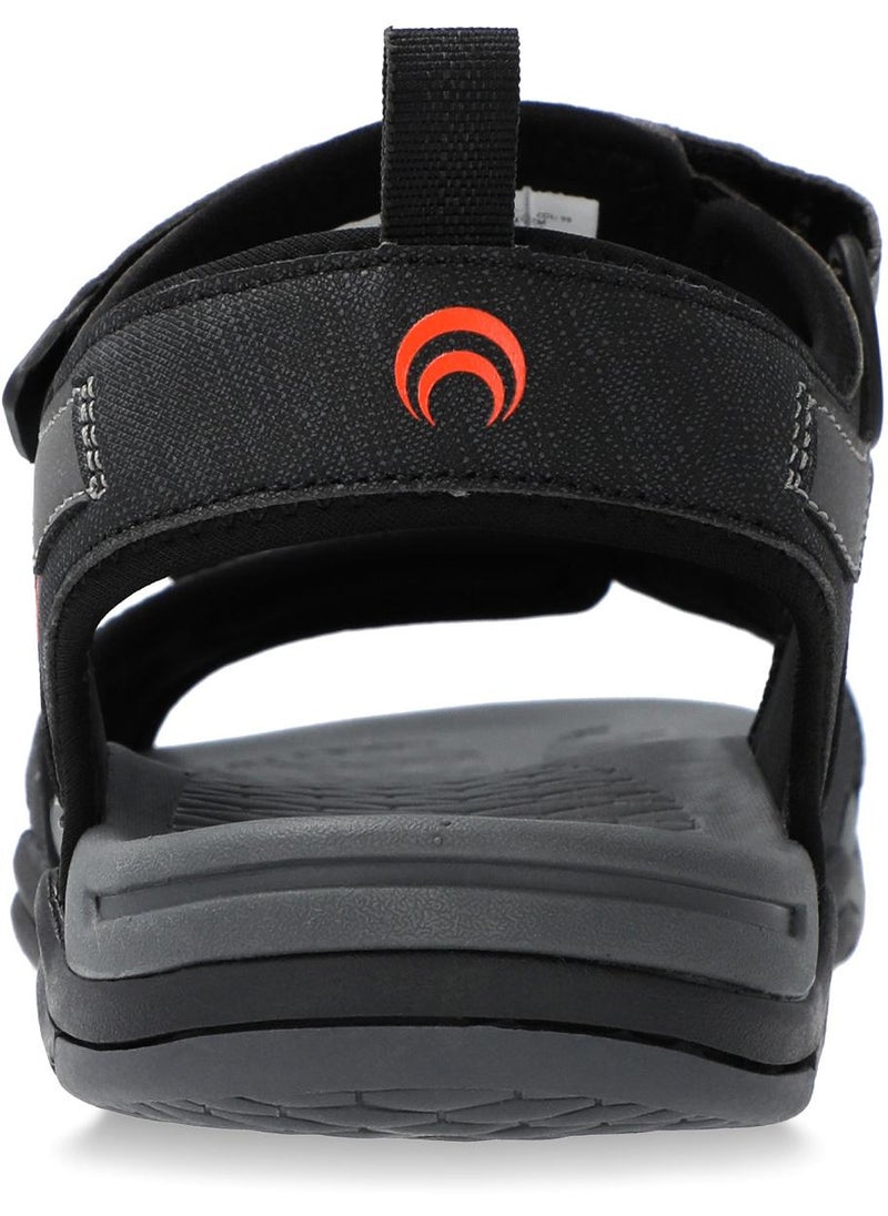 Men's Sandals Crete 3 Black, Outventure, Durable Straps, Comfortable Footbed, Adjustable Fit, Ideal for Outdoor Adventures and Casual Wear