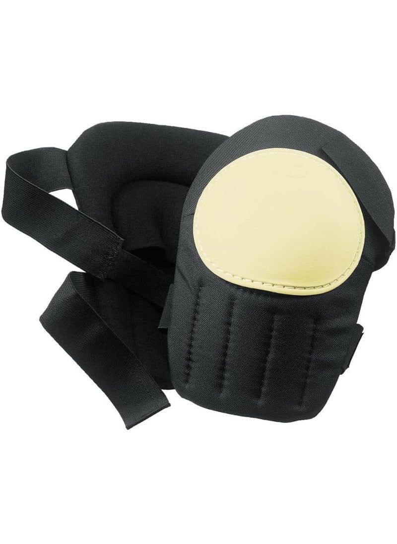 Custom LeathercraftV230 Stitched Plastic Cap Swivel Kneepads, Black/White