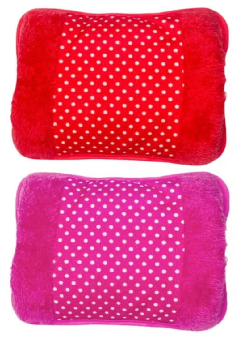 Electric Hot Water Bag For Body Pain Hot Water Bottle Set with Cover Small Hot Water Bottle Back Neck Waist Legs Children Baby Adult The Best Winter Gifts Bundle Offer 2 Pcs