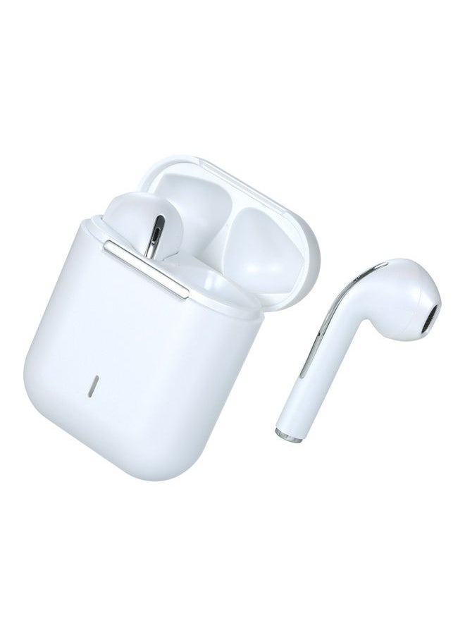 J18 Semi-In-Ear Wireless Bluetooth Headset White