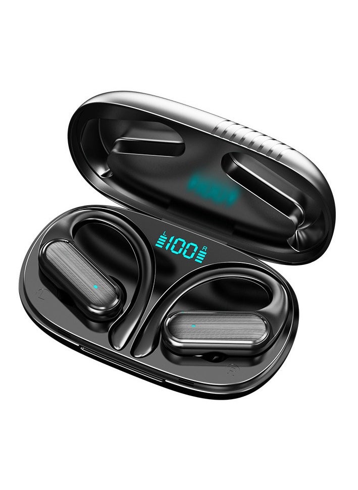 Wireless Bluetooth Headset Hanging Ear -Shaped Dual -Ear Wireless Earplugs Bluetooth 5.3 Headset Is Suitable For Sports Running Gym Sports Games And Other Noise, Water, Waterproof Light, Mini Blueto