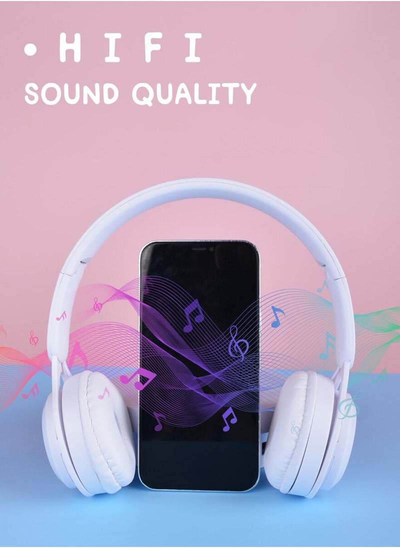 Wireless Bluetooth Over-Ear Headphones, Intelligent Noise Cancellation, Comfortable Fit, Multi-Mode Playback with Card/Line/Bluetooth, Bluetooth 5.0 Stable Connection, Clear Sound Quality