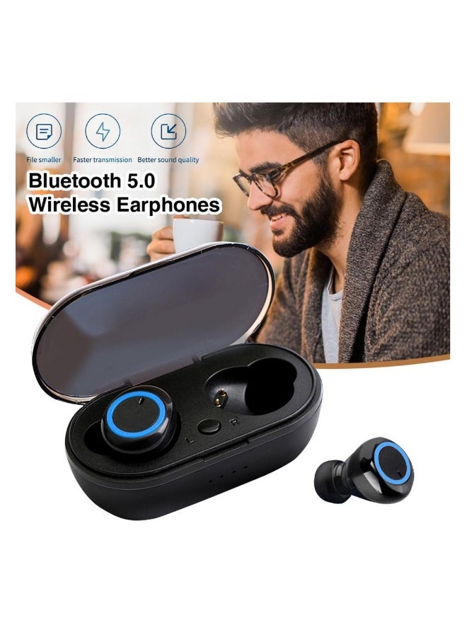 Wireless Bluetooth 5.0 Stereo Headphones With Sports Charging Case Black Color With Bluetooth