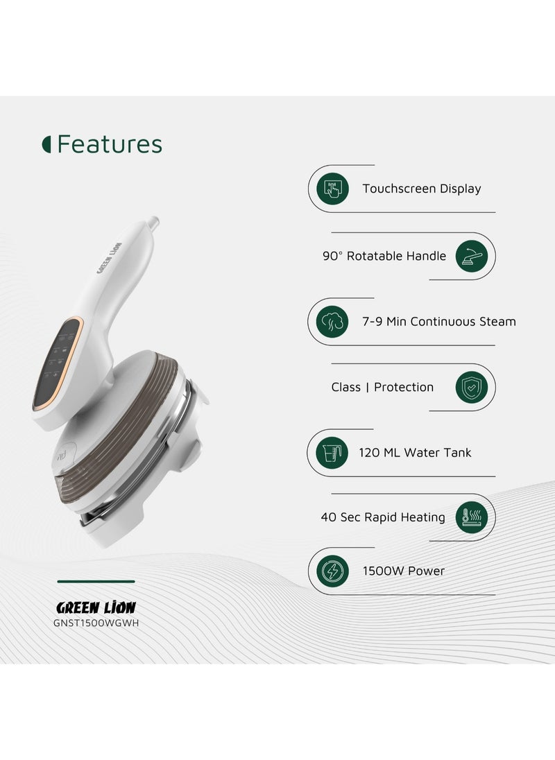 Multi-Functional Steam Glide Steamer 1500W / Dry Ironing / 40-sec Rapid Heating / 90° Rotatable Handle / 7-9 Min Continuous Steam / 60-100°C Temperature - White