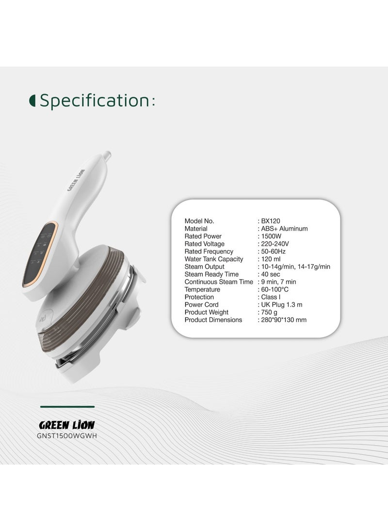 Multi-Functional Steam Glide Steamer 1500W / Dry Ironing / 40-sec Rapid Heating / 90° Rotatable Handle / 7-9 Min Continuous Steam / 60-100°C Temperature - White