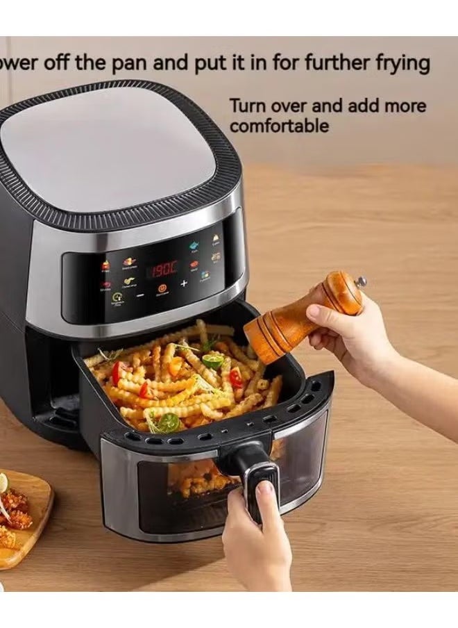 8L Large Capacity Air Fryer – 2400W Digital Touchscreen Oil-Free Fryer for Baking Grilling & Roasting