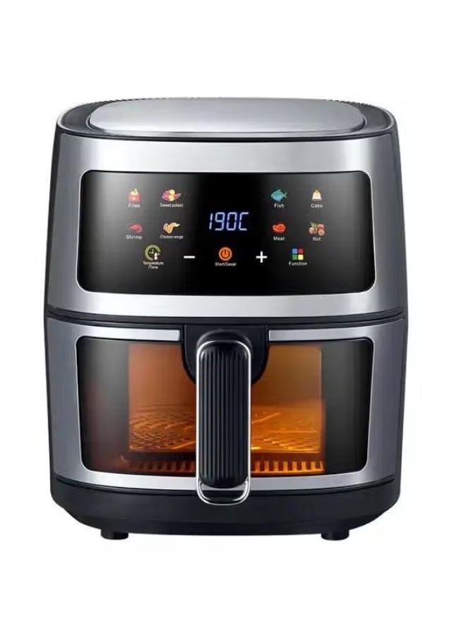 8L Large Capacity Air Fryer – 2400W Digital Touchscreen Oil-Free Fryer for Baking Grilling & Roasting