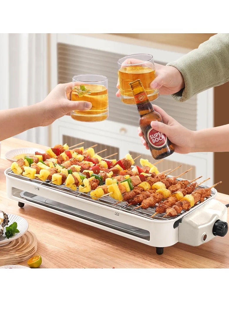 3 In 1 Electric BBQ Grill 1500W With Adjustable Temperature Detachable Parts For Easy Cooking And Cleaning Home Smoke-Free Electric Barbecue Stove Electric Baking Tray Outdoor Indoor Barbecue Machine Multifunctional