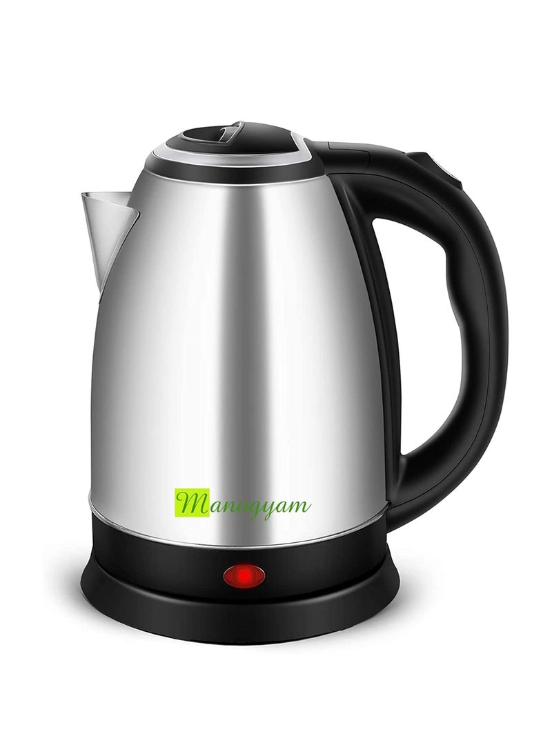MANOGYAM Electric Kettle Hot Water Kettle Stainless Steel Electric Tea Kettle Coffee Kettle Water Boiler Electric Kettle for Tea Coffee Soup Noodles Auto Cut Off Function 2 Litres