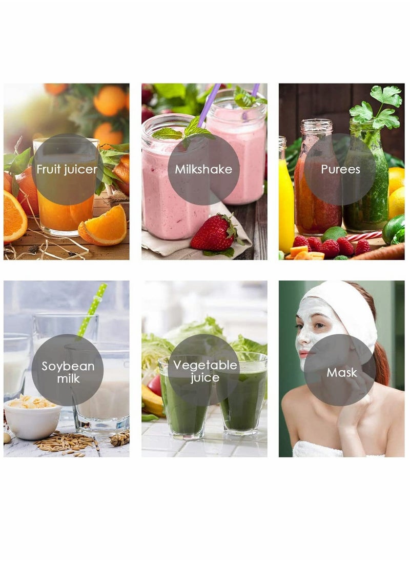 Portable Blender, Personal Blender for Shakes and Smoothies Personal Size Blenders with USB Rechargeable Mini Fruit Juice Mixer Mini Juicer Smoothie Blender Bottles Travel 400ML Blue