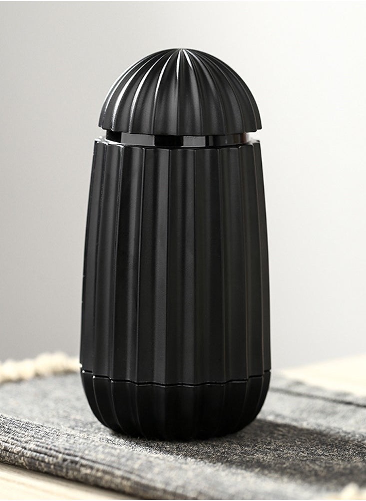 SYOSI Retractable Toothpick Holder Cactus Shaped Automatic Toothpick Dispenser Toothpicks Case Storage Organizer for Kitchen Decorations Black
