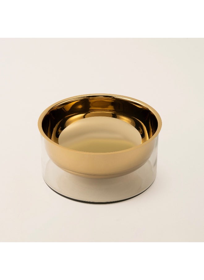 Oulfa Gold Glass / Metal Bowl 22*22*10 Cm