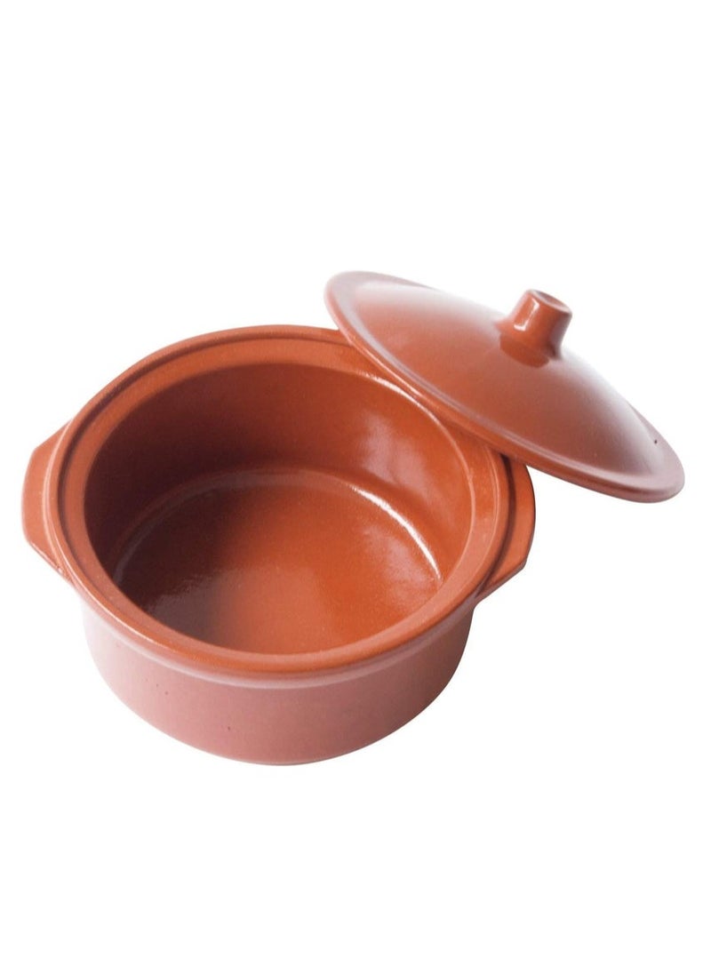 Regas Spanish Clay Casserole With Lid Traditional Made In Spain-2800ML-23CM