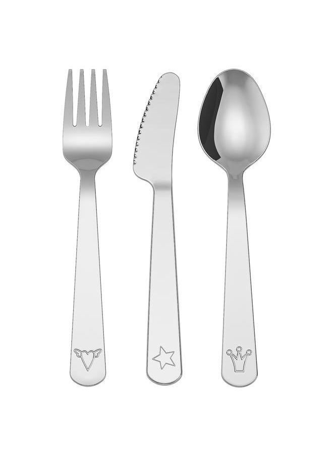 3-piece cutlery set, stainless steel