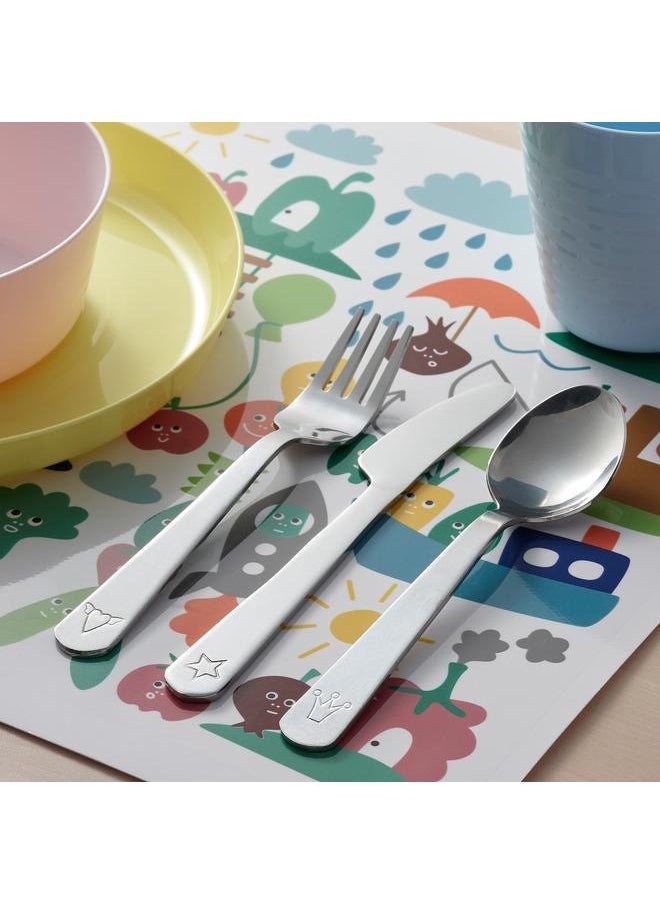 3-piece cutlery set, stainless steel