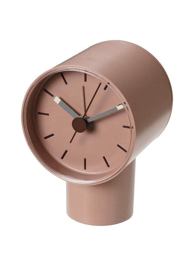 Alarm clock, analog/pale pink, 8x9 cm