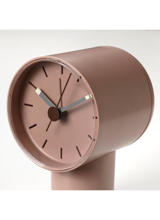 Alarm clock, analog/pale pink, 8x9 cm
