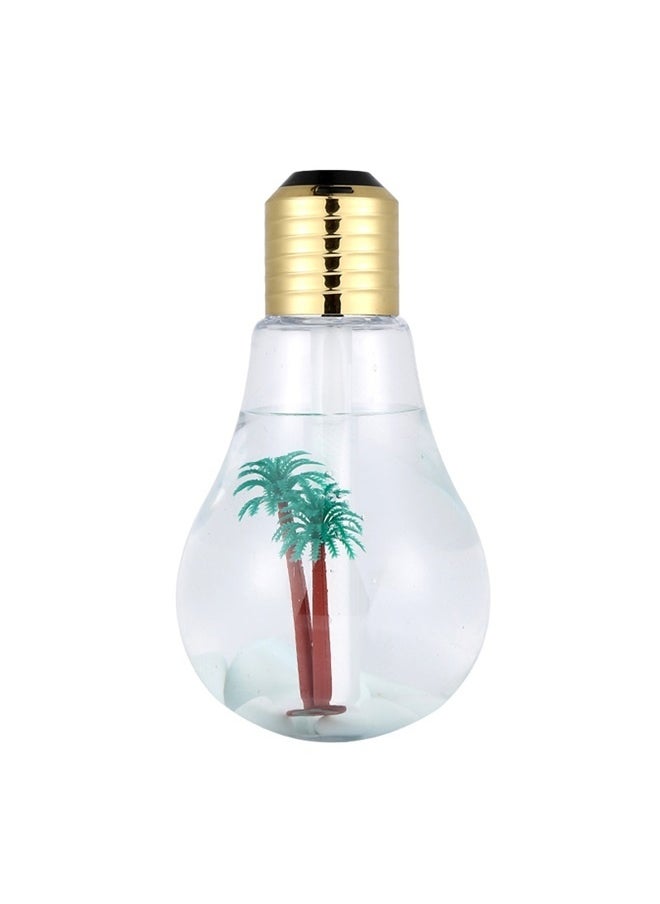 Portable USB Air Humidifier 2W， Bulb Humidifier 400 Ml USB Portable Spray Air Humidifier Suitable for Baby Bedroom Office Car (Gold)