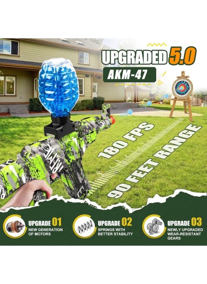 Electric Gel Ball Blaster, High-Speed Gelfire Blaster for Orbeez with Eyewear Safety Googles, Splatter Ball Toys for Outdoor Shooting Game Party Gift Ages 14 & Up - Green