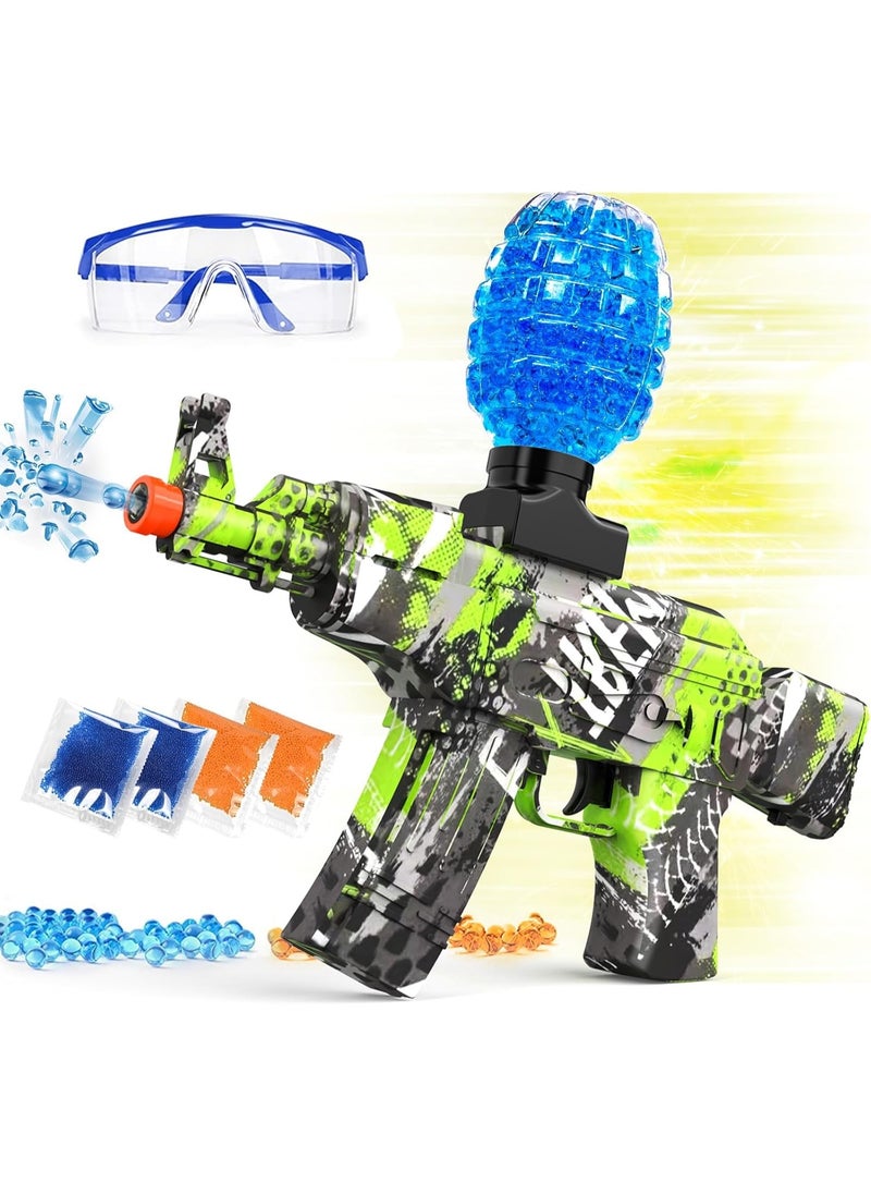 Electric Gel Ball Blaster, High-Speed Gelfire Blaster for Orbeez with Eyewear Safety Googles, Splatter Ball Toys for Outdoor Shooting Game Party Gift Ages 14 & Up - Green
