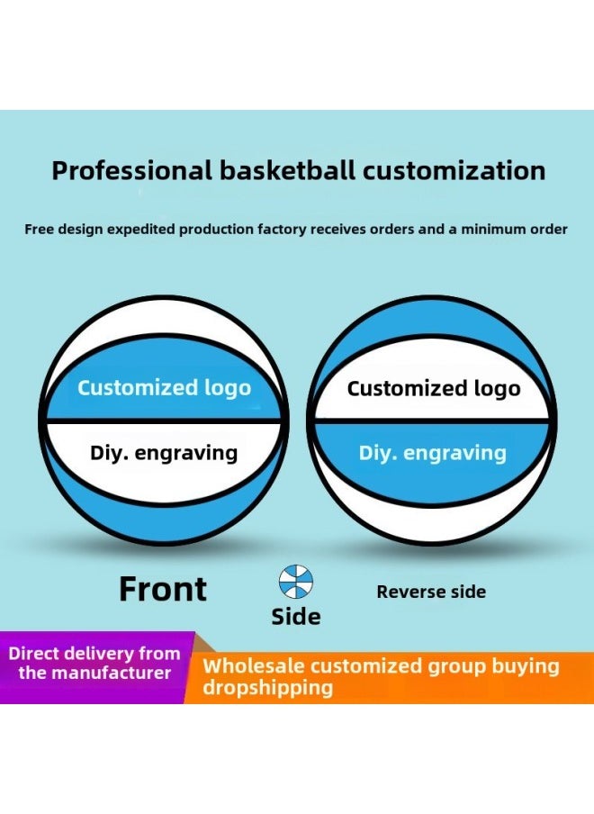 Support Temu Generation Silent Basketball Indoor Sports Training Pat Children Ball Silent Basketball Can Be Compressed By Foreign Trade-Color:-blue + Basket-Diameter:Customized Logo (私聊 Customer Service, Large Quantity Discount)