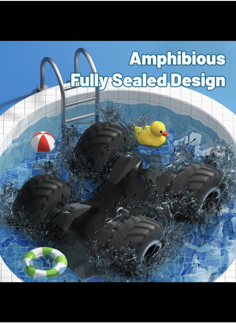 1:16 Scale Pick-up Toys RC Car Truck Toys Remote Control Cars Body Waterproofing Suitable for All Terrain 4WD Off-Road Car Summer Water Toy Stunt Remote Control Car for Kids