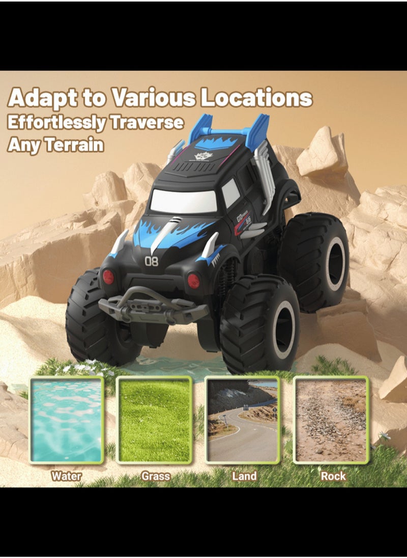 1:16 Scale Pick-up Toys RC Car Truck Toys Remote Control Cars Body Waterproofing Suitable for All Terrain 4WD Off-Road Car Summer Water Toy Stunt Remote Control Car for Kids