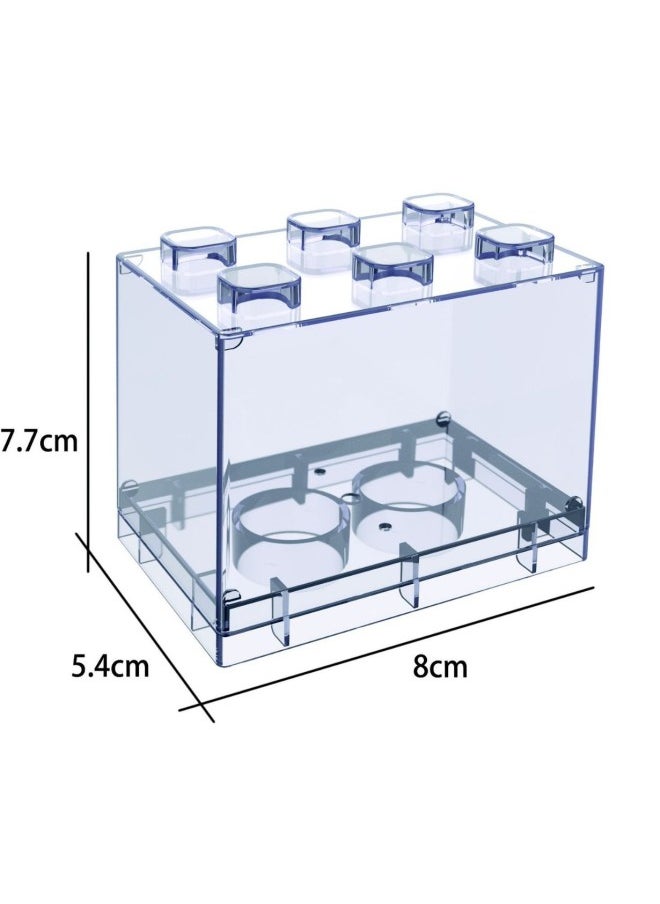 Mate Blind Box Trendy Play Bag Shoes Acrylic Building Block Display Box LaBubu Hand Manikin Transparent Car Model-Color:1001 Square Large Size