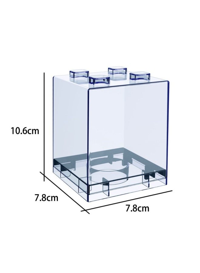 Mate Blind Box Trendy Play Bag Shoes Acrylic Building Block Display Box LaBubu Hand Manikin Transparent Car Model-Color:1001 Square Large Size
