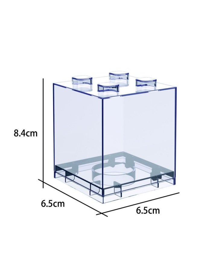 Mate Blind Box Trendy Play Bag Shoes Acrylic Building Block Display Box LaBubu Hand Manikin Transparent Car Model-Color:1001 Square Large Size