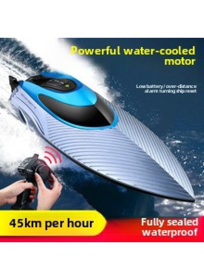 S3 Remote Control Boat High Horsepower Large Remote Control High Speed Boat Speedboat Children's Water Toy Charging Boat Model Cross Border-Color:S3-extra Large Water Cooled 45 Speed ​​-Specification:Four-battery Package - Three Spare Batteries