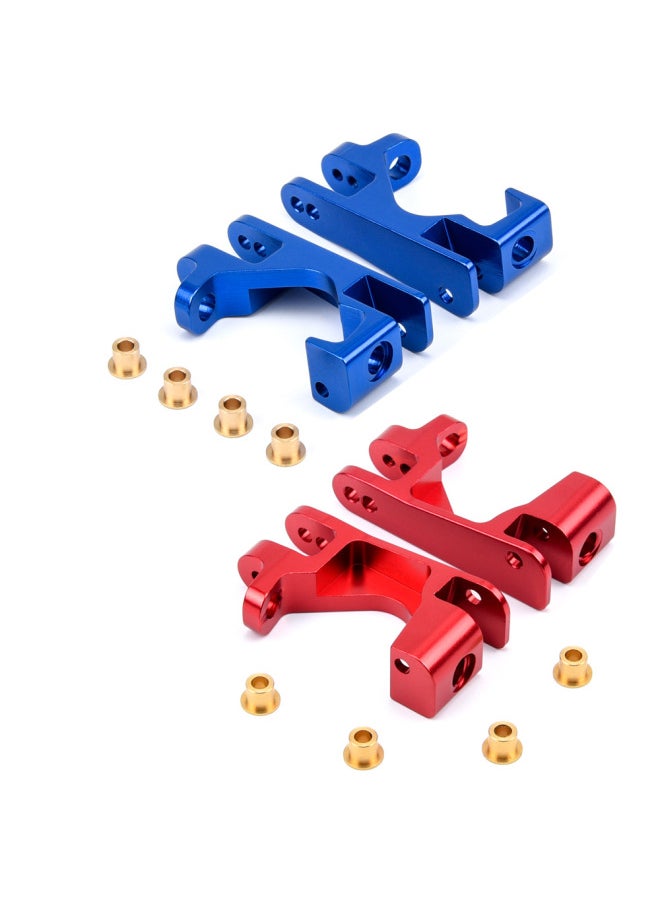 Traxxas Slash4x4 Dead Mouse 727 Upgrade Metal Accessories Steering Cup Steering Assembly Rear Axle Seat-Color:Front Shock Absorber Seat Red