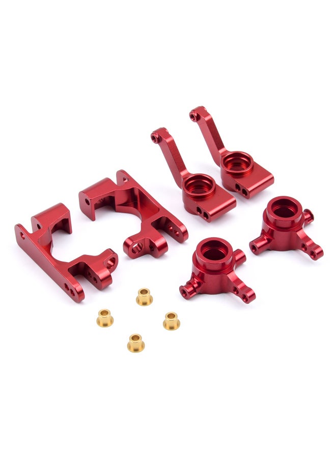 Traxxas Slash4x4 Dead Mouse 727 Upgrade Metal Accessories Steering Cup Steering Assembly Rear Axle Seat-Color:Front Shock Absorber Seat Red