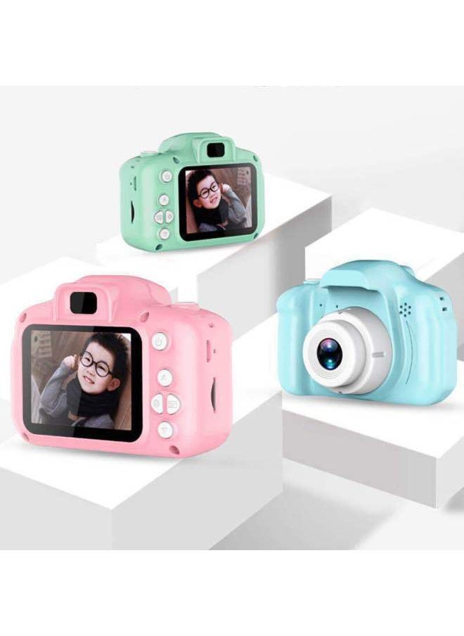 X2 Children's Digital Camera Photo Video Children's Gift Mini Camera Style Insert Memory Card-Color:Pink 16g