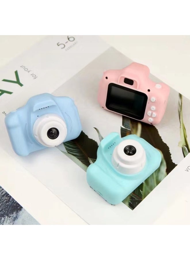 X2 Children's Digital Camera Photo Video Children's Gift Mini Camera Style Insert Memory Card-Color:Pink 16g
