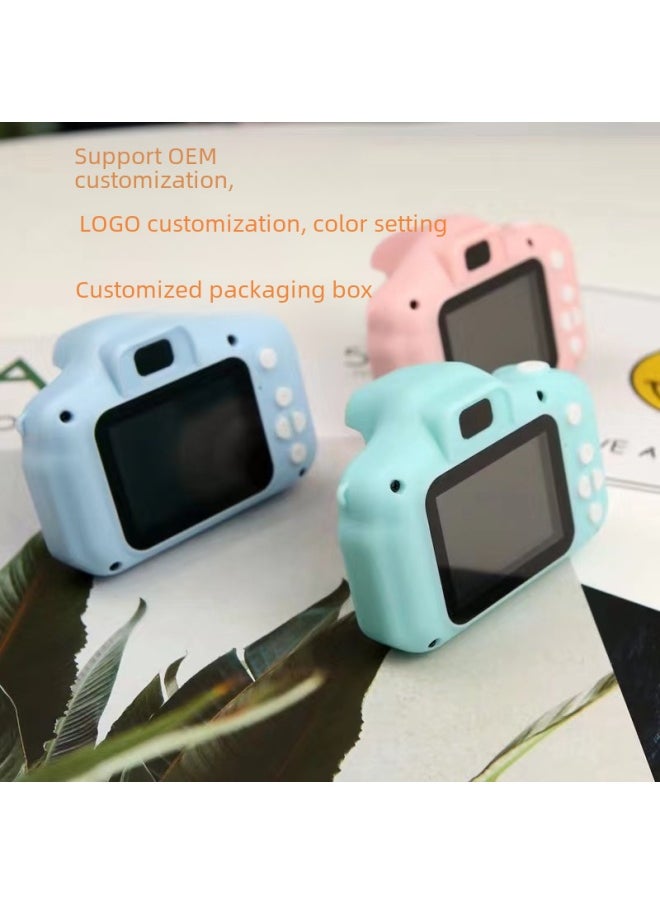 X2 Children's Digital Camera Photo Video Children's Gift Mini Camera Style Insert Memory Card-Color:Pink 16g