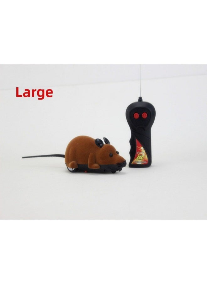 Pet Flocking Funny Cat Toy Wireless Electric Mouse Cat Interactive Trick Simulation Toy OPP-Color:211-6 Black Meat