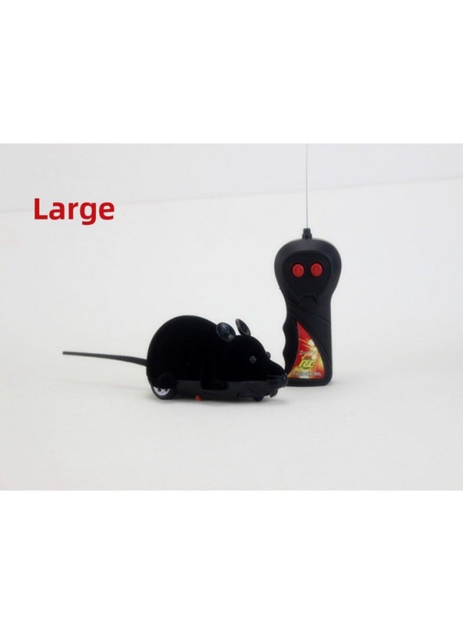Pet Flocking Funny Cat Toy Wireless Electric Mouse Cat Interactive Trick Simulation Toy OPP-Color:211-6 Black Meat
