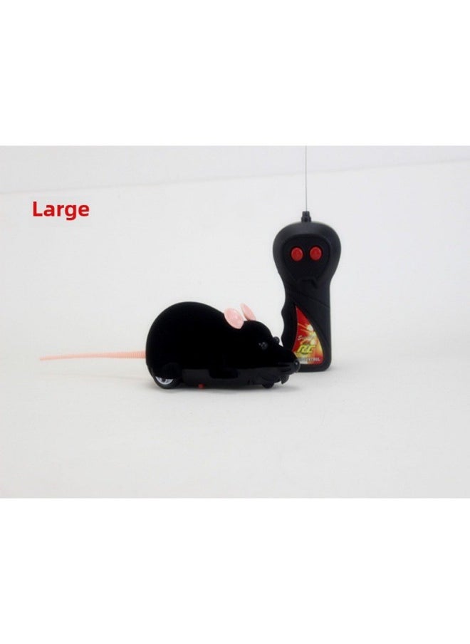 Pet Flocking Funny Cat Toy Wireless Electric Mouse Cat Interactive Trick Simulation Toy OPP-Color:211-6 Black Meat